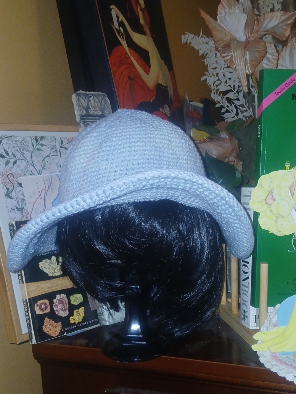 The Scala Collection Crochet Sun Hat in Blue